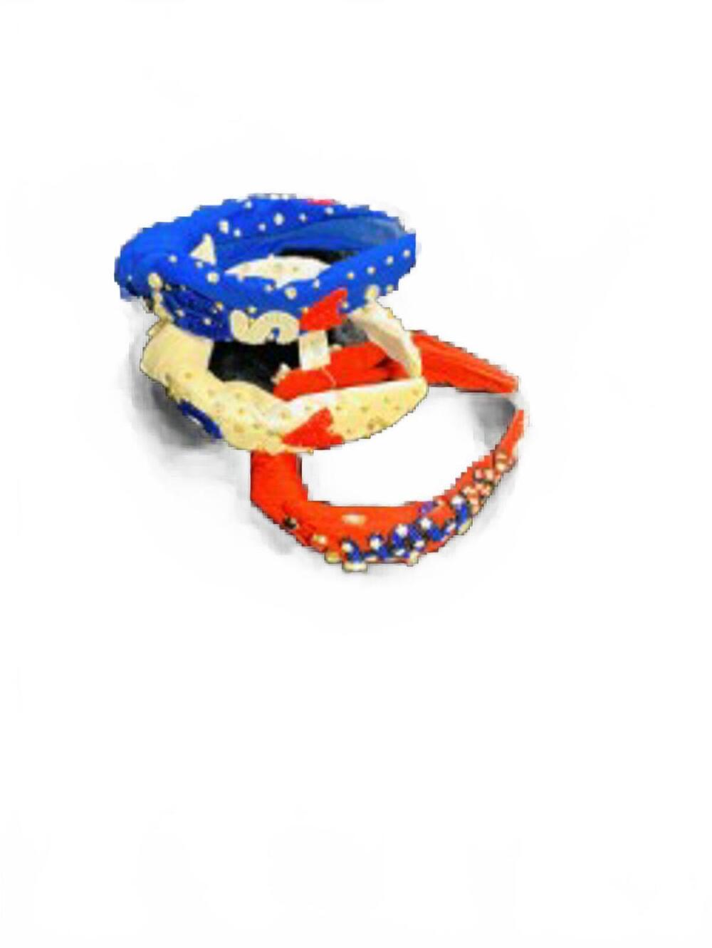 Patriotic Headbands Set of 3 Red/White and Blue